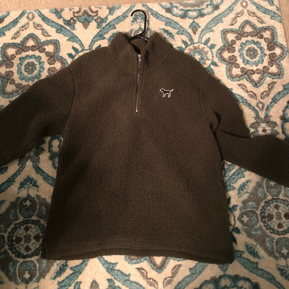 PINK brand Army green Sherpa